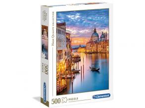 Clementoni 35056 Puzzle 500 Teile-Leuchtendes Venedig