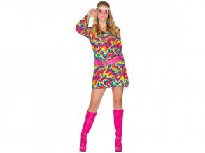 Hippie Kleid 70´s multi Erwachsene Weiblich Kostüme
