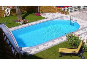 Styriapool oval 800x400x150 cm, Pool, Einhäng., Stahl, Handlauf, Bodenschienen, Folie sand 0,8 mm
