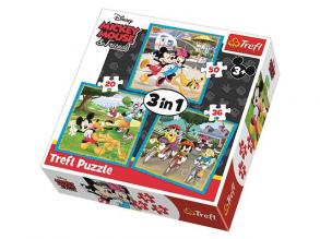 trefl 3in1 Puzzle Minnie&Mickey Mouse 20-36-50 Teile, 34846 Mehrfarbig