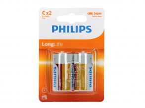 Philips Batterie R14 C Langlebige