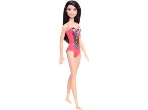 Barbie GHW38 Beach Puppe mit Badeanzug im Aztekenmuster