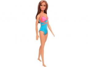 Barbie GHW40 - Beach Puppe mit blauem Badeanzug, Spielzeug ab 3 Jahren