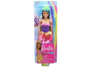 Barbie GJK14 - Dreamtopia Prinzessin Puppe (brünett mit türkis gesträhnter Haarpartie), Spielzeug