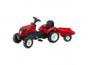 Falk Traktor Trettraktor LANDER mit Anhänger rot