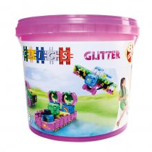 CLICS Build & Play Glitter Eimer, 8 in 1