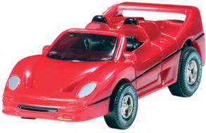 Darda 50305 - Darda Auto Ferrari F 50 Sportwagen rot, Rennauto mit auswechselbaren