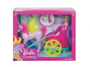 Barbie GJK53 - Dreamtopia Prinzessin Puppe mit Fantasie Pferd und Kutsche, Spielzeug ab 3 Jahren