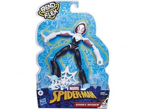 Marvel Spider-Man biegbare und bewegliche Ghost-Spider Figur, 15 cm große bewegliche Figur, enthäl
