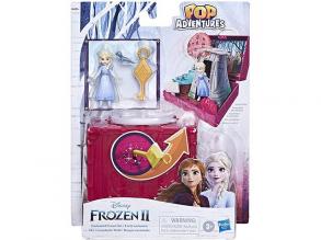 Disney Eiskönigin Pop-Up Abenteuer Der verzauberte Wald Spielset mit Griff, inklusive ELSA Puppe,