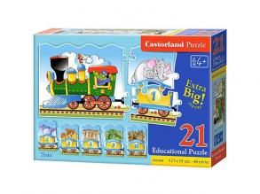Castorland E-135 - Puzzle Educational - Zug 12+24 Teile