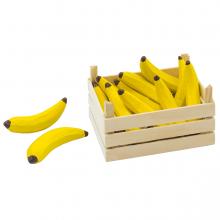 Hölzerne Bananen in Kist, 10dlg.