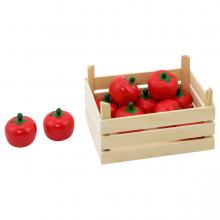 Hölzerne Tomaten in Kist, 10dlg.