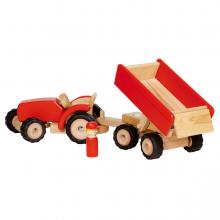 Holz Traktor mit Anhänger
