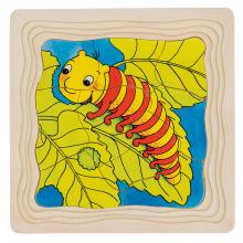 Hölzerne Schichten Puzzle-Butterfly