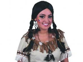 Generique - Indianer-Perücke mit Haarschmuck Kostüm-Accessoire rotblond