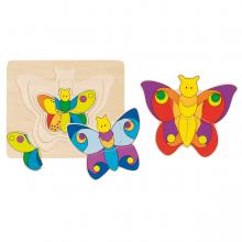 Schmetterling 3-Schicht-Holz-Puzzle