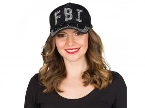 FBI Cap Strass Farbe: Schwarz