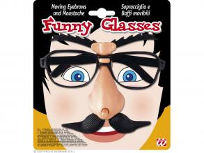 FUNNY GLASSES (mit Augenbrauen und beweglichem Schnurrbart)