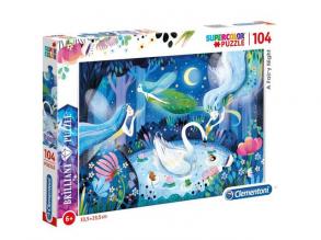 Clementoni Puzzle 104 Pz - Brilliant - A Fairy Night Merchandising Ufficiale