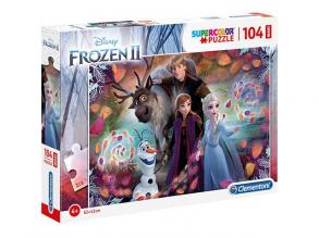 Clementoni-Clementoni-23738-Supercolor Disney Frozen 2-104 Maxi Pezzi, Puzzle, Mehrfarbig