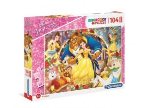 Clementoni Puzzle Maxi 104 Pz - The Beauty and The Beast Merchandising Ufficiale