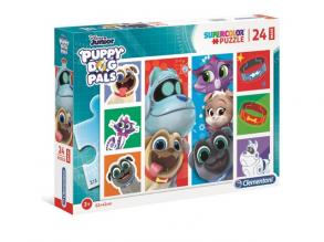 Clementoni 24207 Supercolor Puzzle, Disney Junior Puppy Dogs Pals, 24 Teile