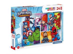 Clementoni 24208 Maxi Puzzle 24 Teile Supercolor - Superhero, für Kinder ab 3 Jahren