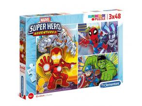 Clementoni 25248 Supercolor Puzzle, Marvel Super Hero, 3x48 Teile