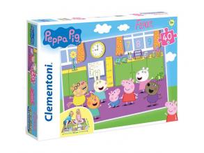 Clementoni 25458 – Peppa Pig Floor Puzzle, 40 Stück