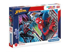 Clementoni 26048 Clementoni-26048-Supercolor Puzzle-Spiderman-60 Teile, Mehrfarben