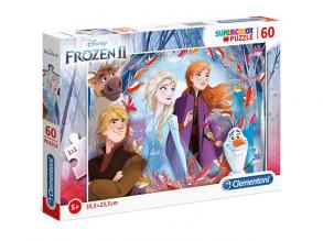 Clementoni-Clementoni-26058-Supercolor Disney Frozen 2-60 Stück, Puzzle Kinder, Mehrfarbig