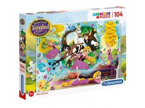 Clementoni 27084 Disney Rapunzel-Supercolor Puzzle, 104 Teile, für Kinder ab 6 Jahre