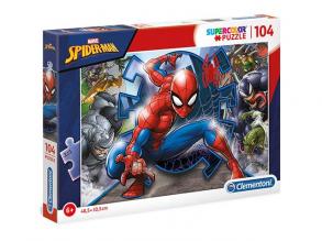Clementoni 27116 Spiderman - Supercolor Puzzle, 104 Teile, für Kinder ab 6 Jahre, Mehrfarben