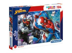 Clementoni 27117 Spiderman - Supercolor Puzzle, 104 Teile, für Kinder ab 6 Jahre, Mehrfarben