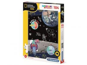 Clementoni 27142 Space Explorer- Supercolor Puzzle, 104 Teile, für Kinder ab 6 Jahre