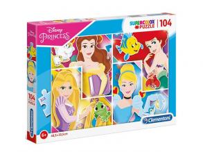 Clementoni 27146 Disney Princess-Supercolor Puzzle, 104 Teile, für Kinder ab 6 Jahre