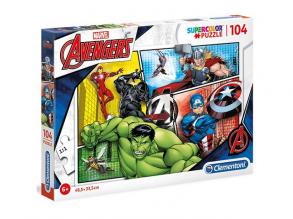 Clementoni 27284 Marvel Avengers Superhelden-Supercolor Puzzle, 104 Teile, für Kinder ab 6 Jahre,