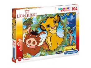 Clementoni 27287 Disney König der Löwen-Supercolor Puzzle, 104 Teile, für Kinder ab 6 Jahre, Mehrf