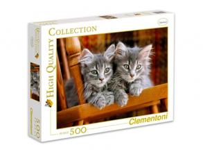 Clementoni 30545.2 - Puzzle High Quality Kollektion Kätzchen, 500 Teile