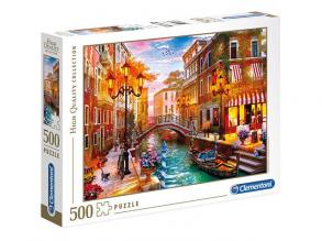 Clementoni 35063 Puzzle 500 Teile-Sonnenuntergang über Venedig, Mehrfarben