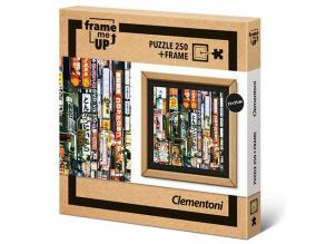 Clementoni 38507 Frame Me Up 250Teile Tokyo Lights, Puzzle + fertiger Rahmen