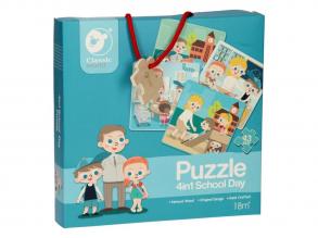 Classic World Holzpuzzle in der Schule, 4in1