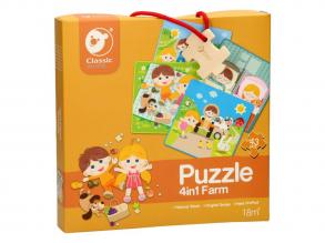 Classic World Holzpuzzle Farm, 4in1