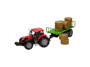 Traktor mit Ballenwagen 1:32