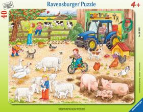 Ravensburger 06332 - Auf dem großen Bauernhof - 40 Teile Rahmenpuzzle
