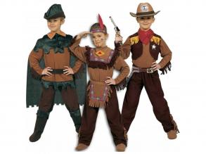 3 wild west ( Inidán, Robin Hood, Cow Boy ) Kostüm für Jungen