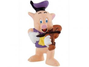 Bullyland 12491 - Spielfigur, Walt Disney 3 kleine Schweinchen, Fiedler, ca. 6 cm