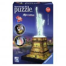Ravensburger 3D Puzzle-Freiheitsstatue Nacht Edition
