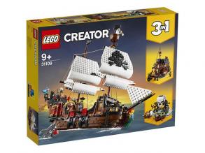 LEGO 31109 Creator 3-in-1 Spielzeugset Piratenschiff, Taverne und Totenkopfinsel